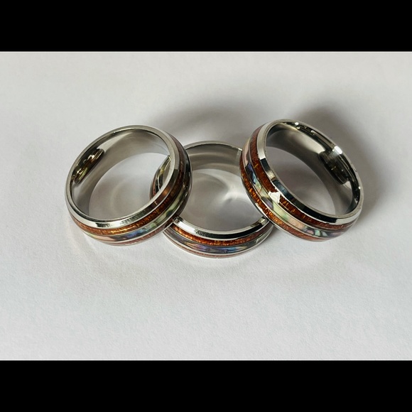 Titanium Engagement rings women’s men’s 8mm - Picture 6 of 10